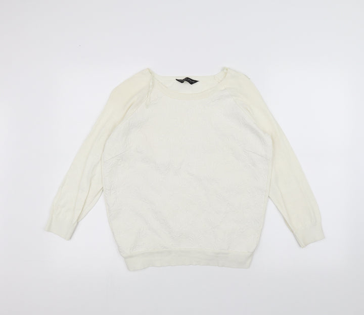 Dorothy Perkins Womens White   Pullover Jumper Size 14