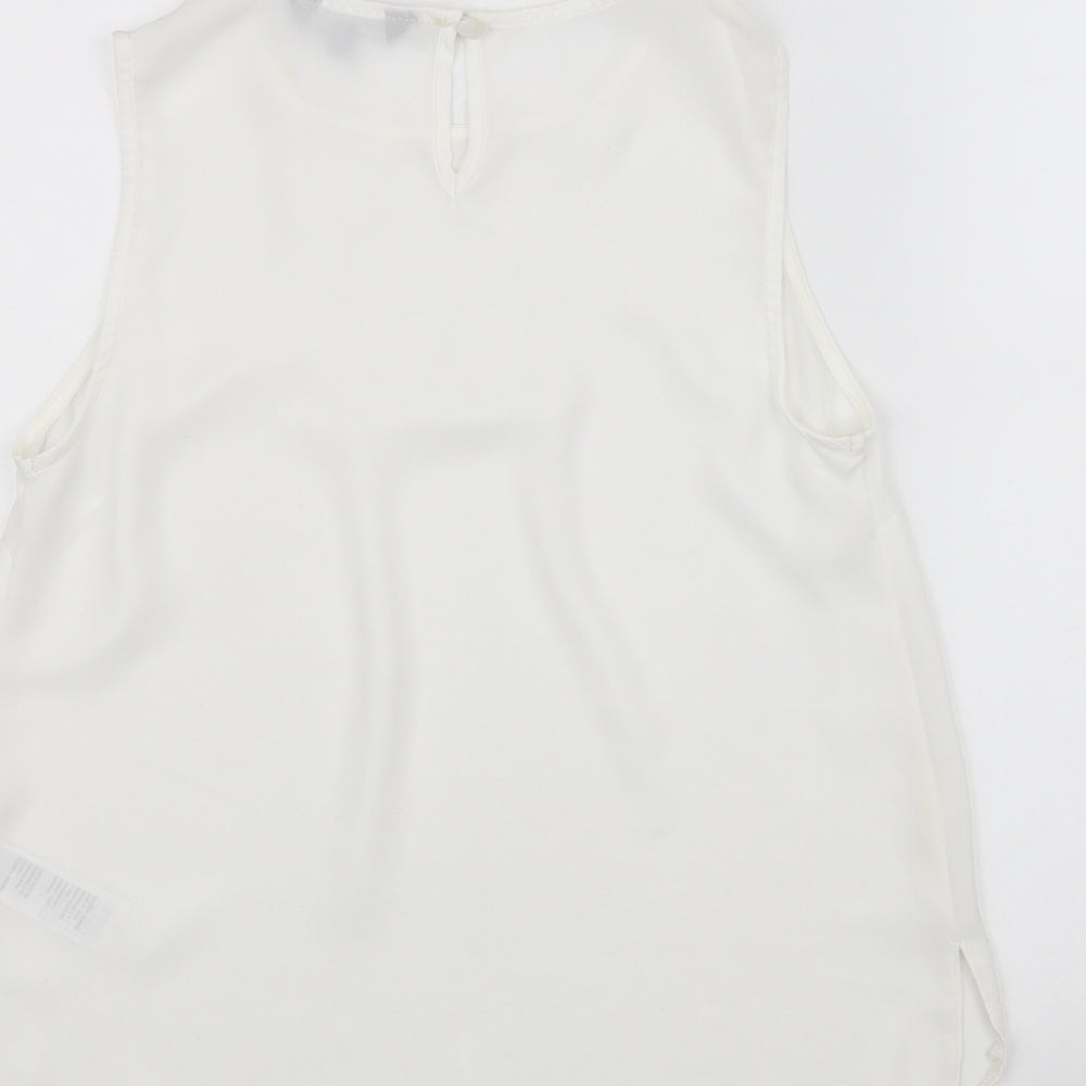 New Look Womens White   Basic Tank Size 8
