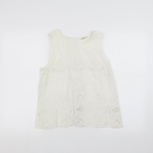 River Island Womens White   Basic Tank Size 8