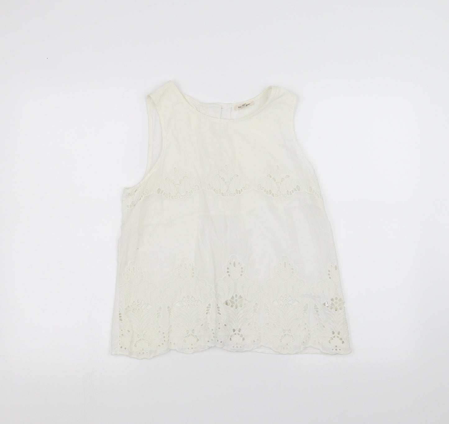 River Island Womens White   Basic Tank Size 8