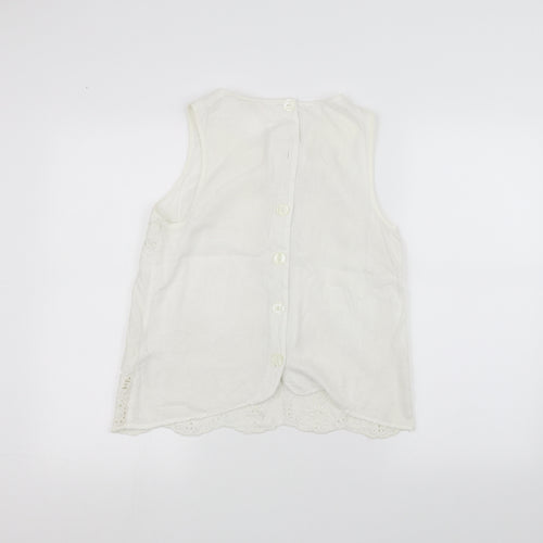 River Island Womens White   Basic Tank Size 8