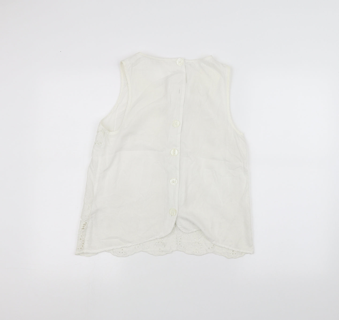 River Island Womens White   Basic Tank Size 8
