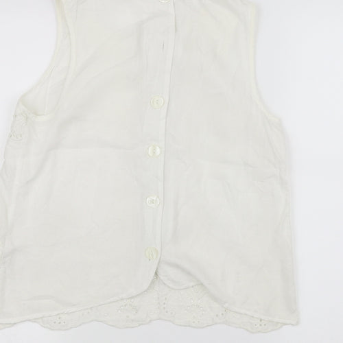 River Island Womens White   Basic Tank Size 8
