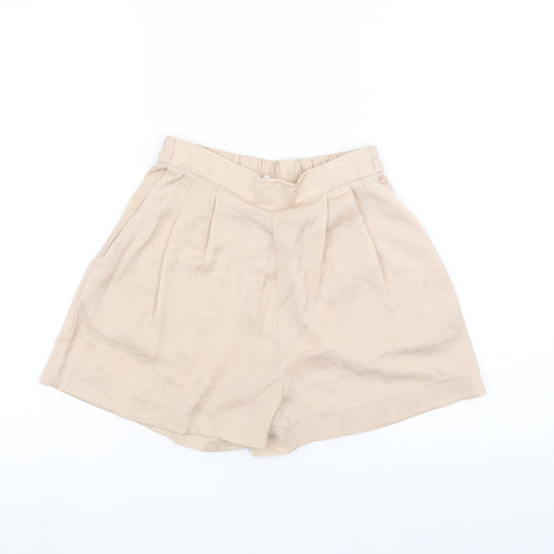 H&M Womens Pink   Paperbag Shorts Size 4