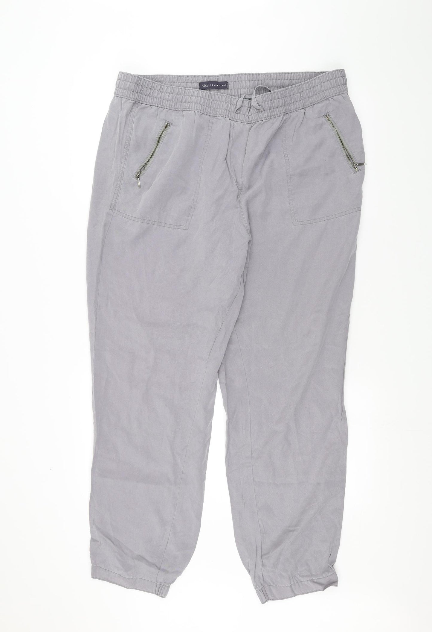 Marks and Spencer Womens Grey   Sweatpants Trousers Size 18 L27 in