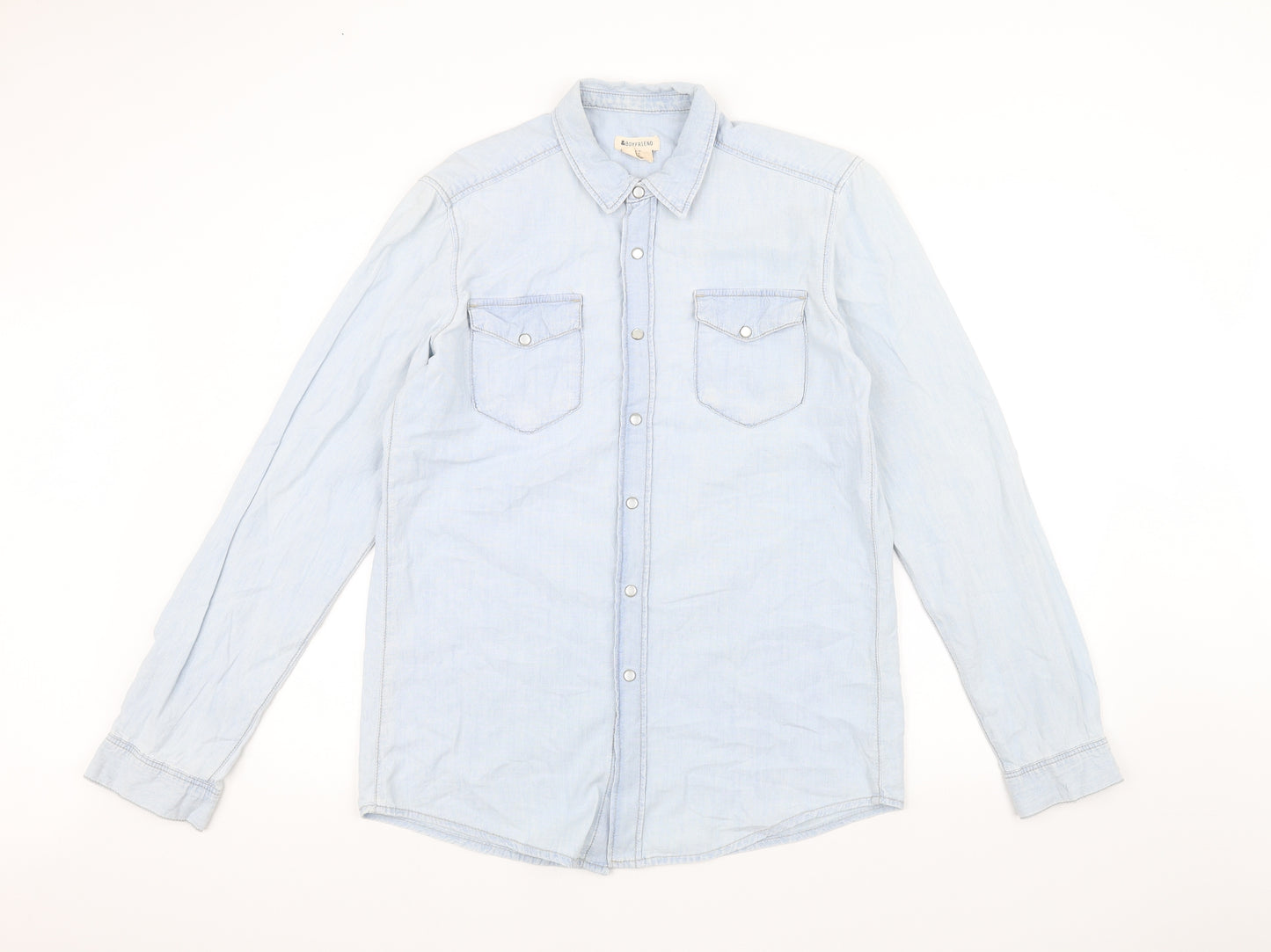 boyfriend Womens Blue  Denim Jacket  Size 8