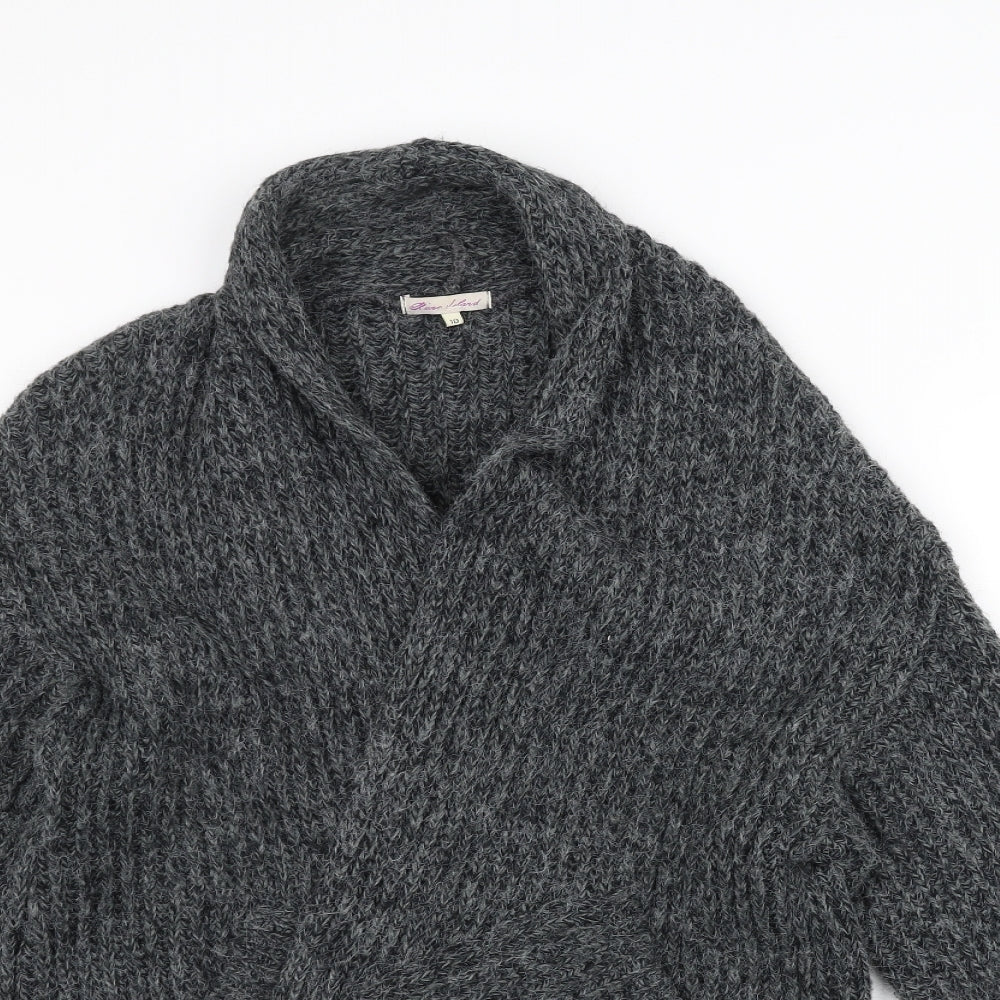 River Island Womens Black  Knit Jacket Coatigan Size 10
