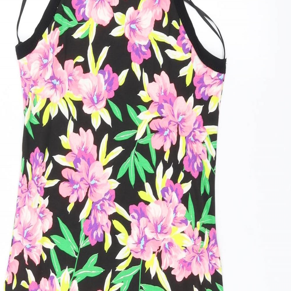 Select Womens Black Floral  Pencil Dress  Size 10