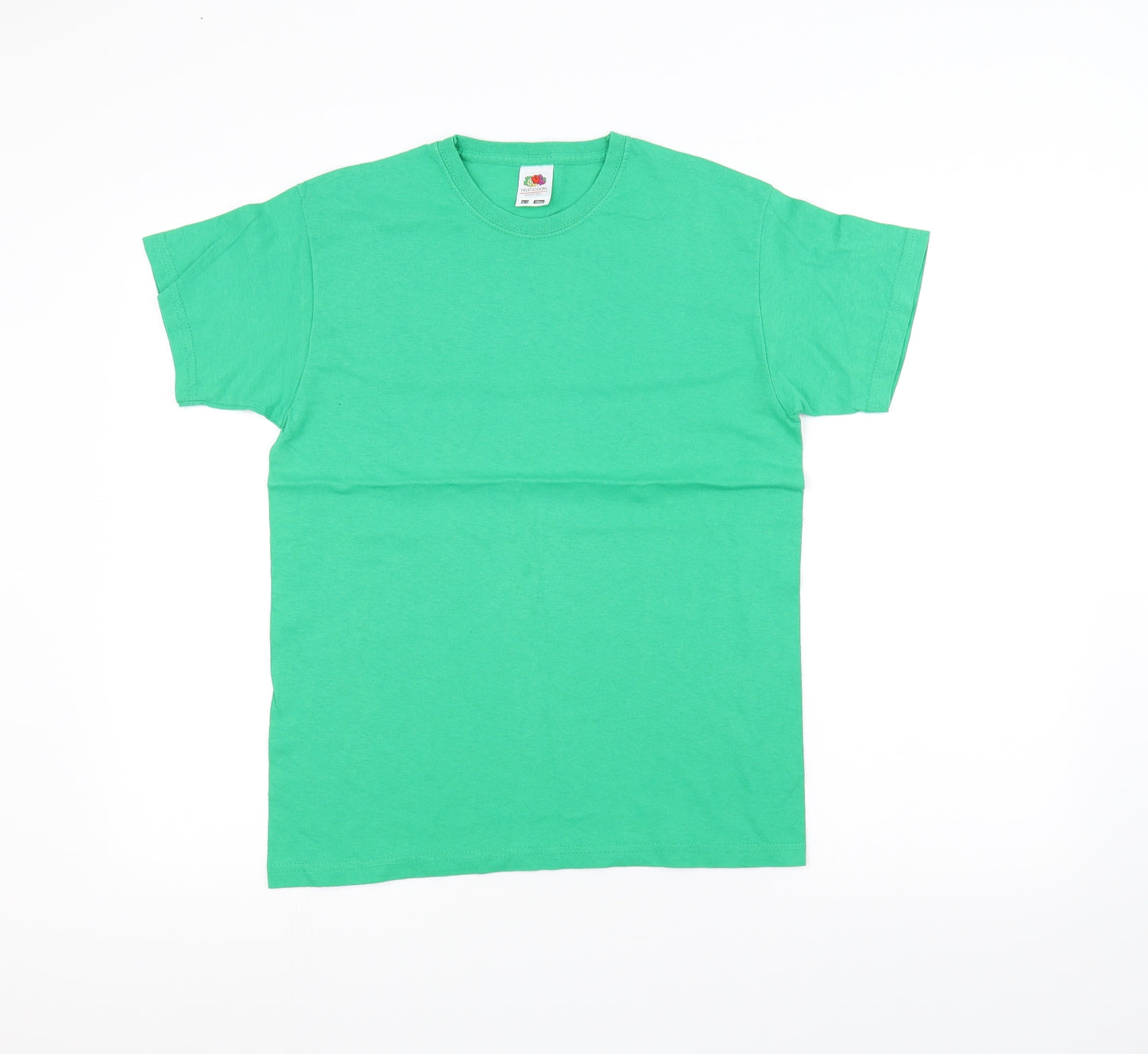 Fruit of the Loom Boys Green   Basic T-Shirt Size 12-13 Years