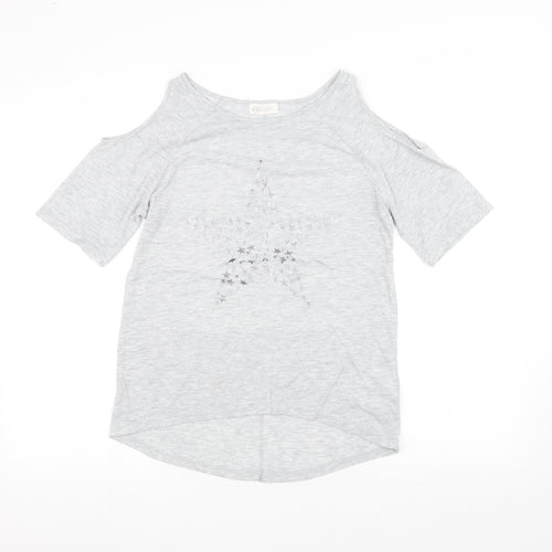H&M Girls Grey   Basic T-Shirt Size 14 Years