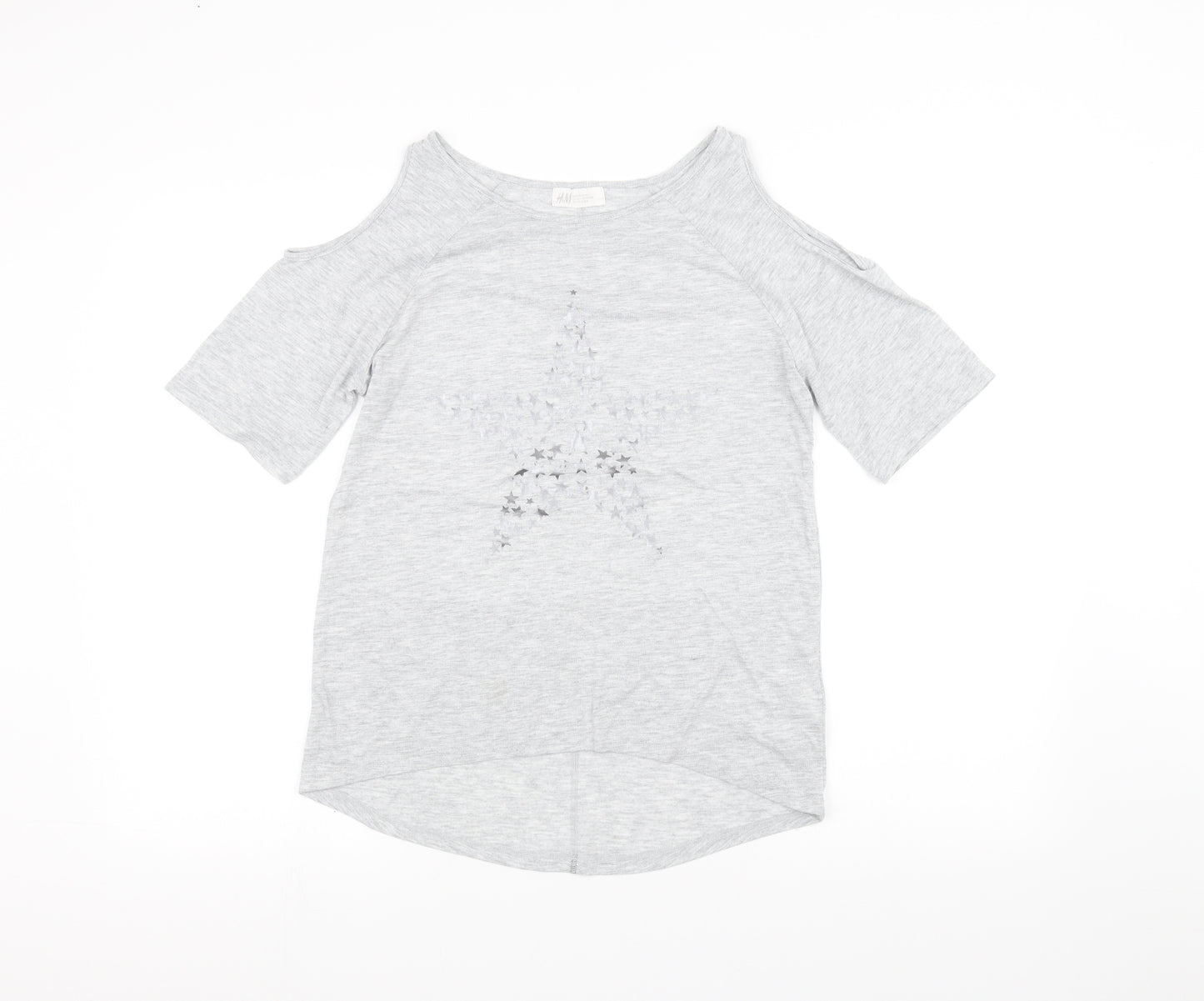 H&M Girls Grey   Basic T-Shirt Size 14 Years