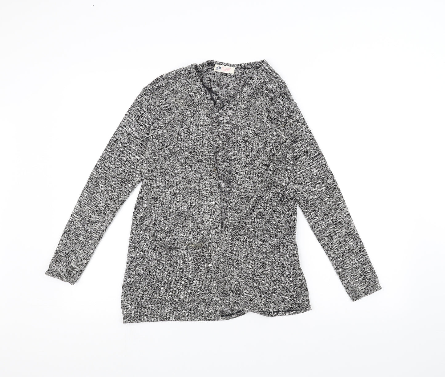 H&M Girls Grey   Cardigan Jumper Size 11-12 Years