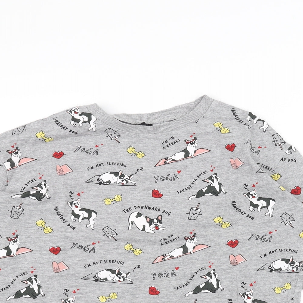 H&M Womens Grey   Basic T-Shirt Size XS