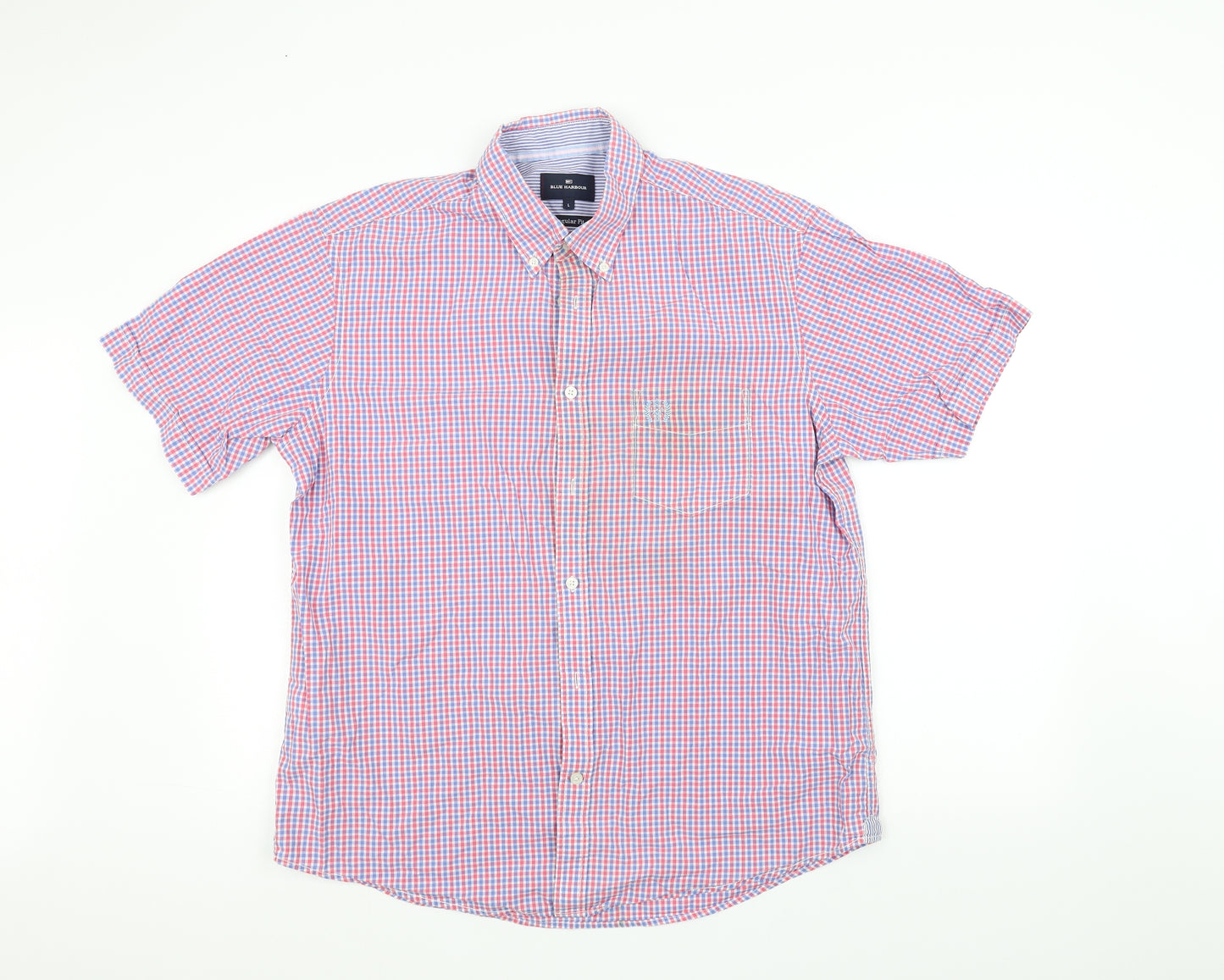 Blue Harbour Mens Red    Dress Shirt Size L