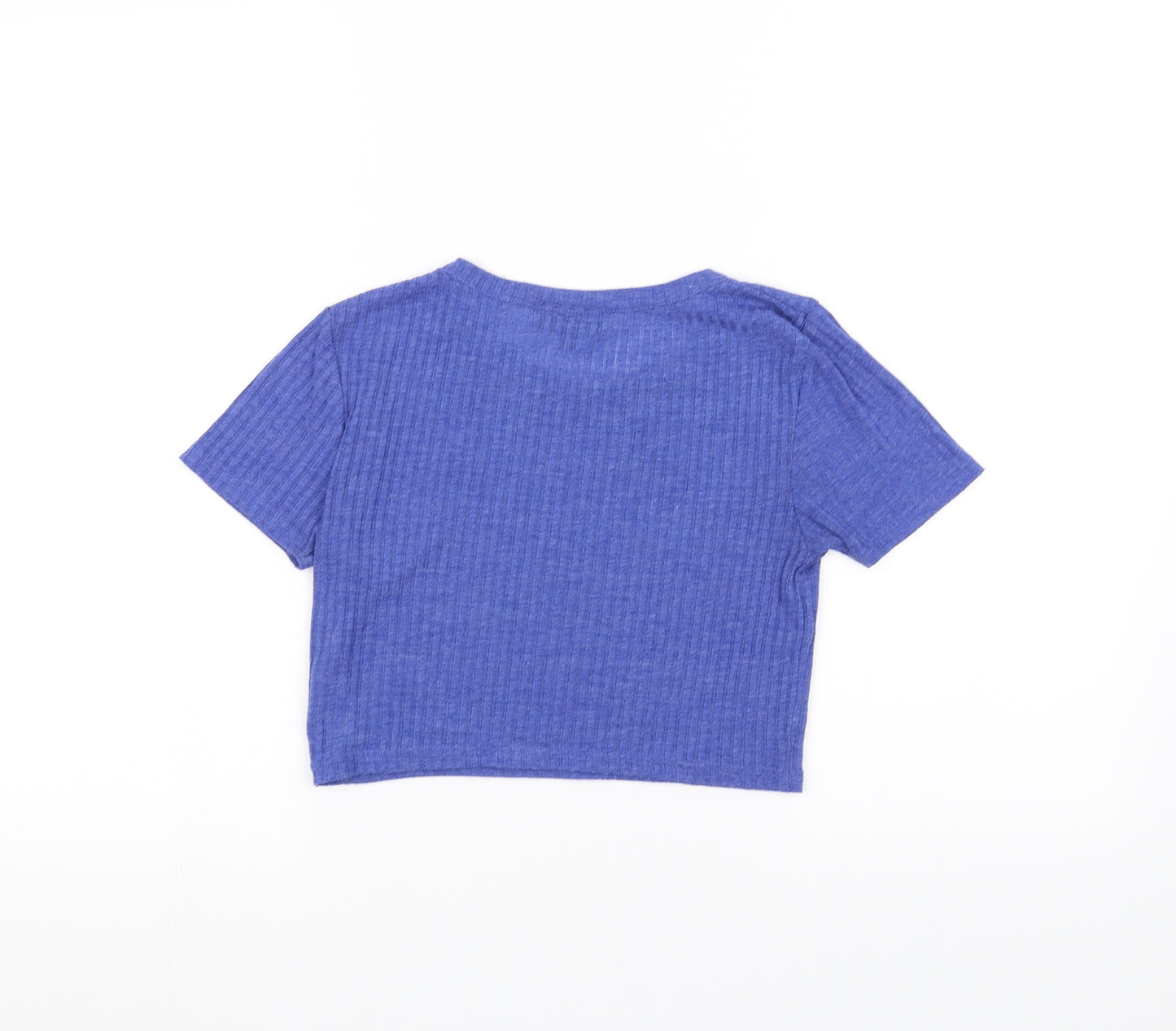 Topshop Womens Blue   Cropped T-Shirt Size 6