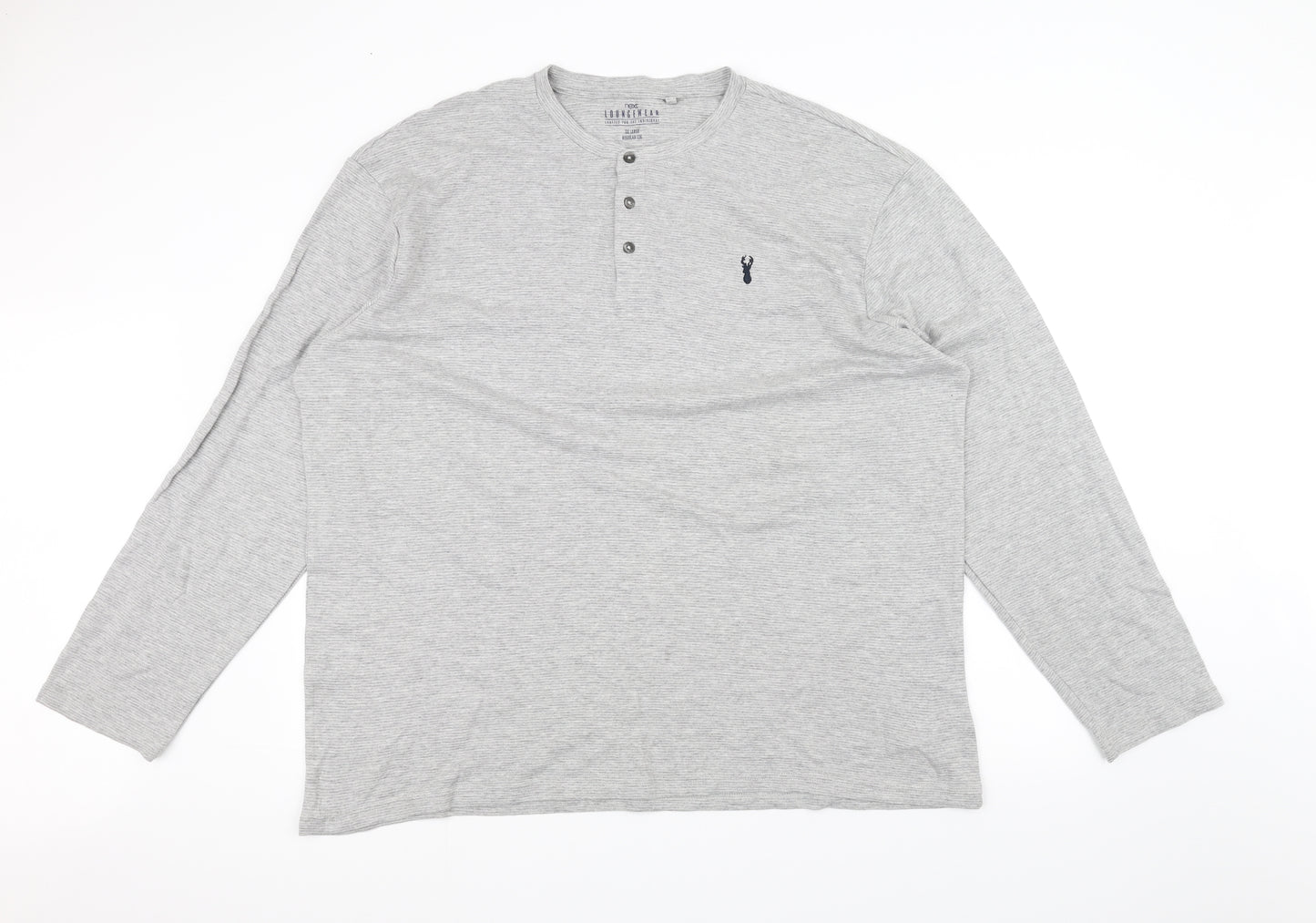 NEXT Mens Grey Striped   T-Shirt Size 3XL