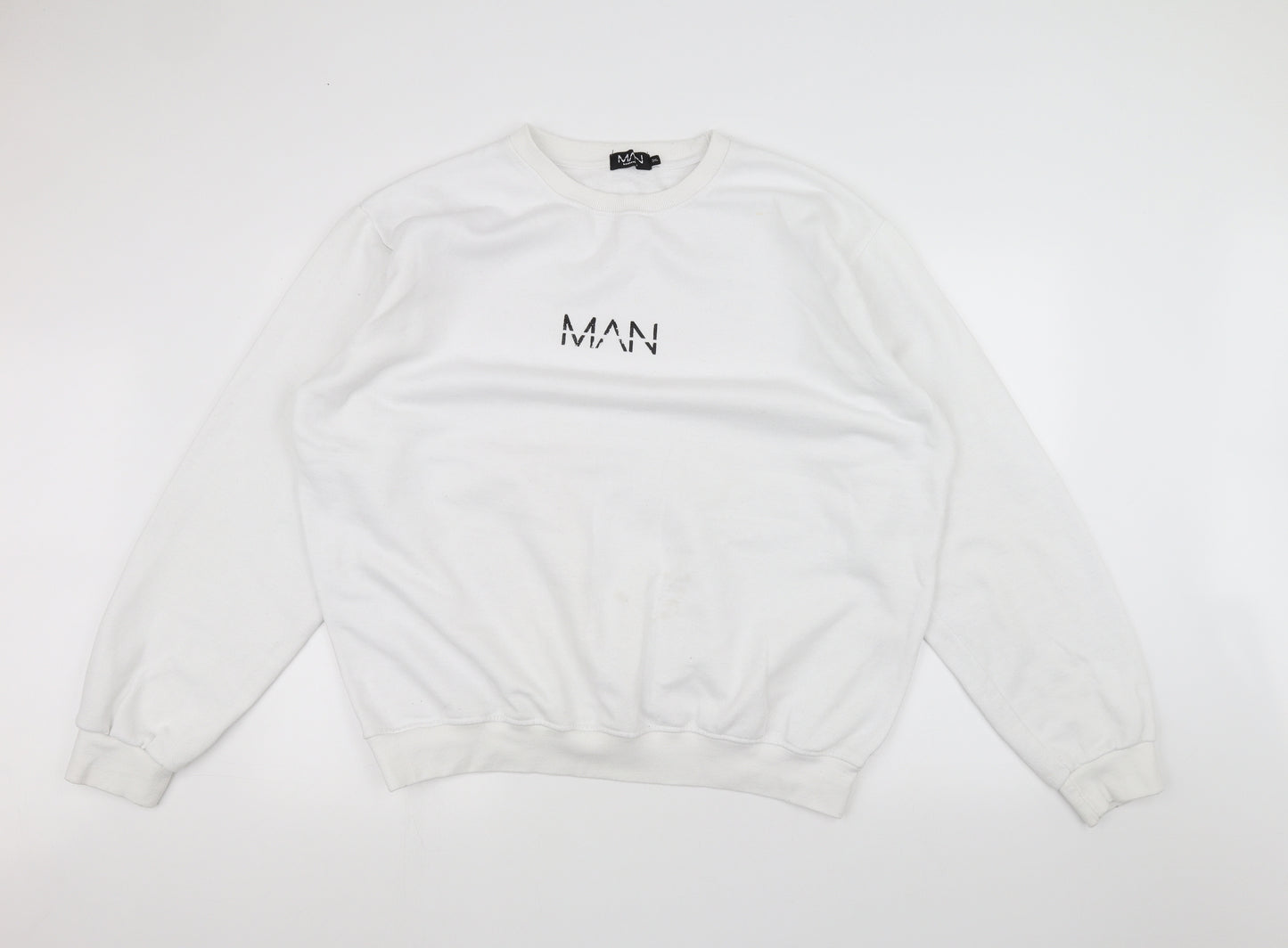 Boohoo Mens White   Pullover Jumper Size 3XL