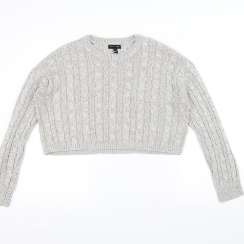 New Look Womens White  Knit Pullover Jumper Size L