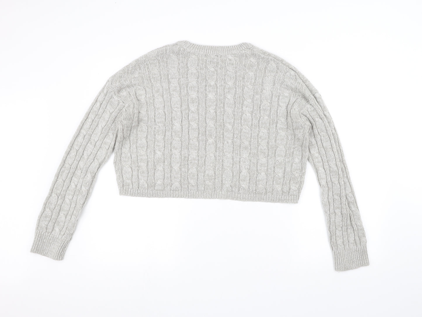 New Look Womens White  Knit Pullover Jumper Size L