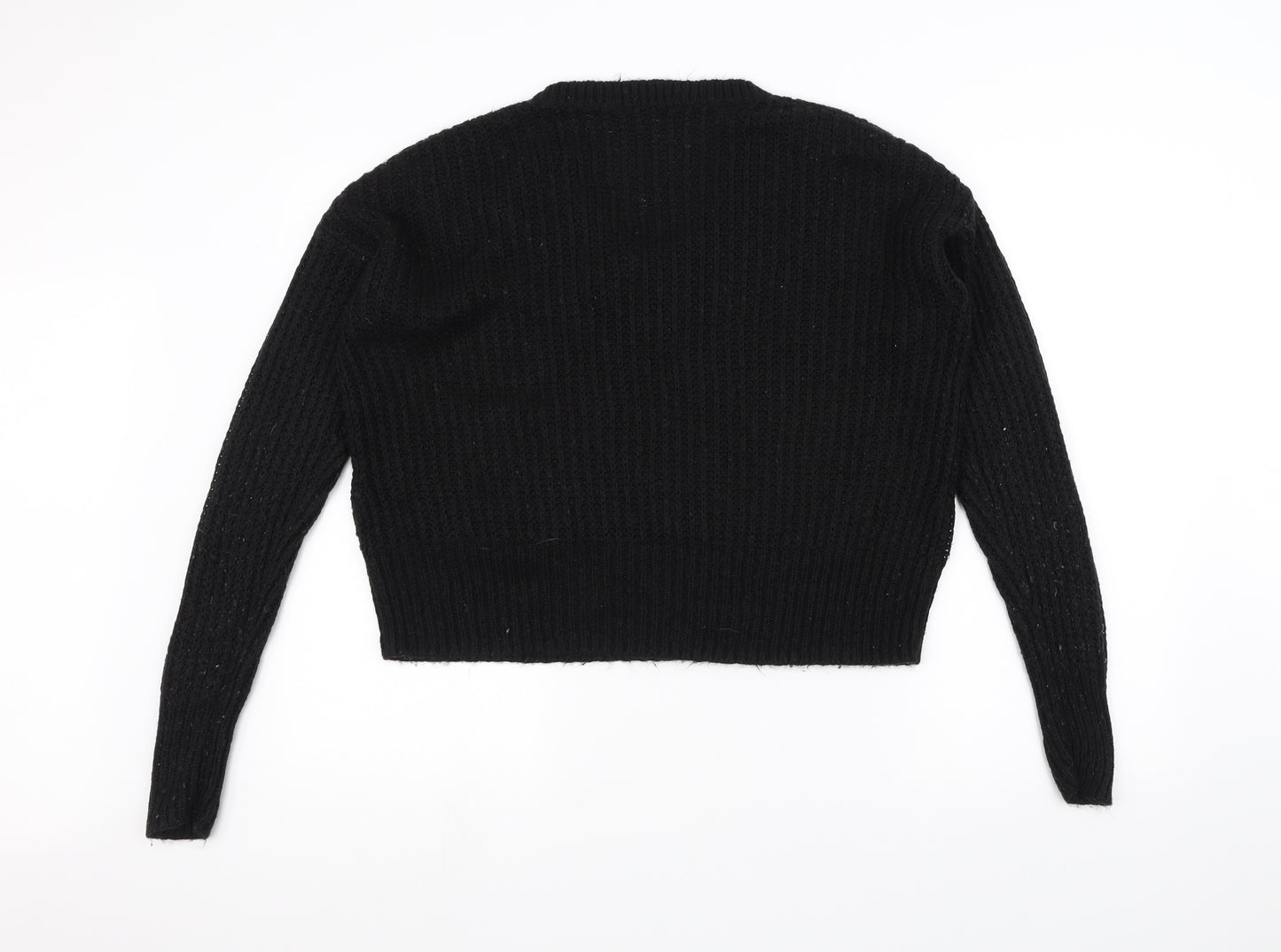 TU Womens Black  Knit Pullover Jumper Size 16