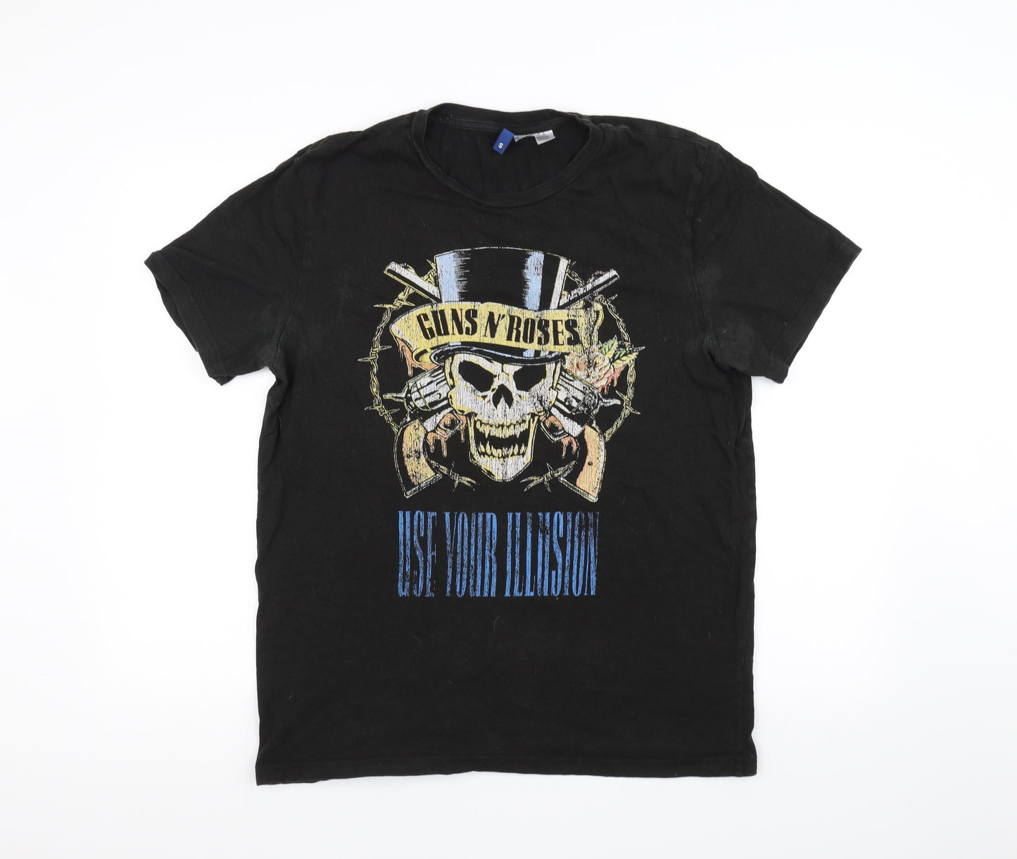 H&M Mens Black    T-Shirt Size S  - Guns N Roses