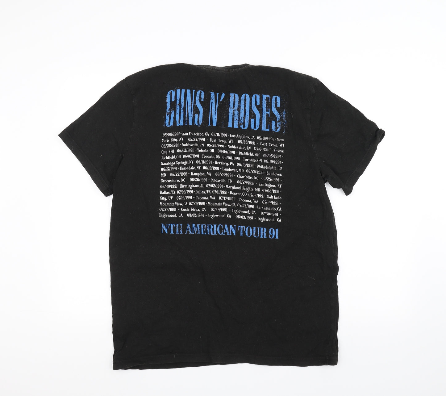 H&M Mens Black    T-Shirt Size S  - Guns N Roses
