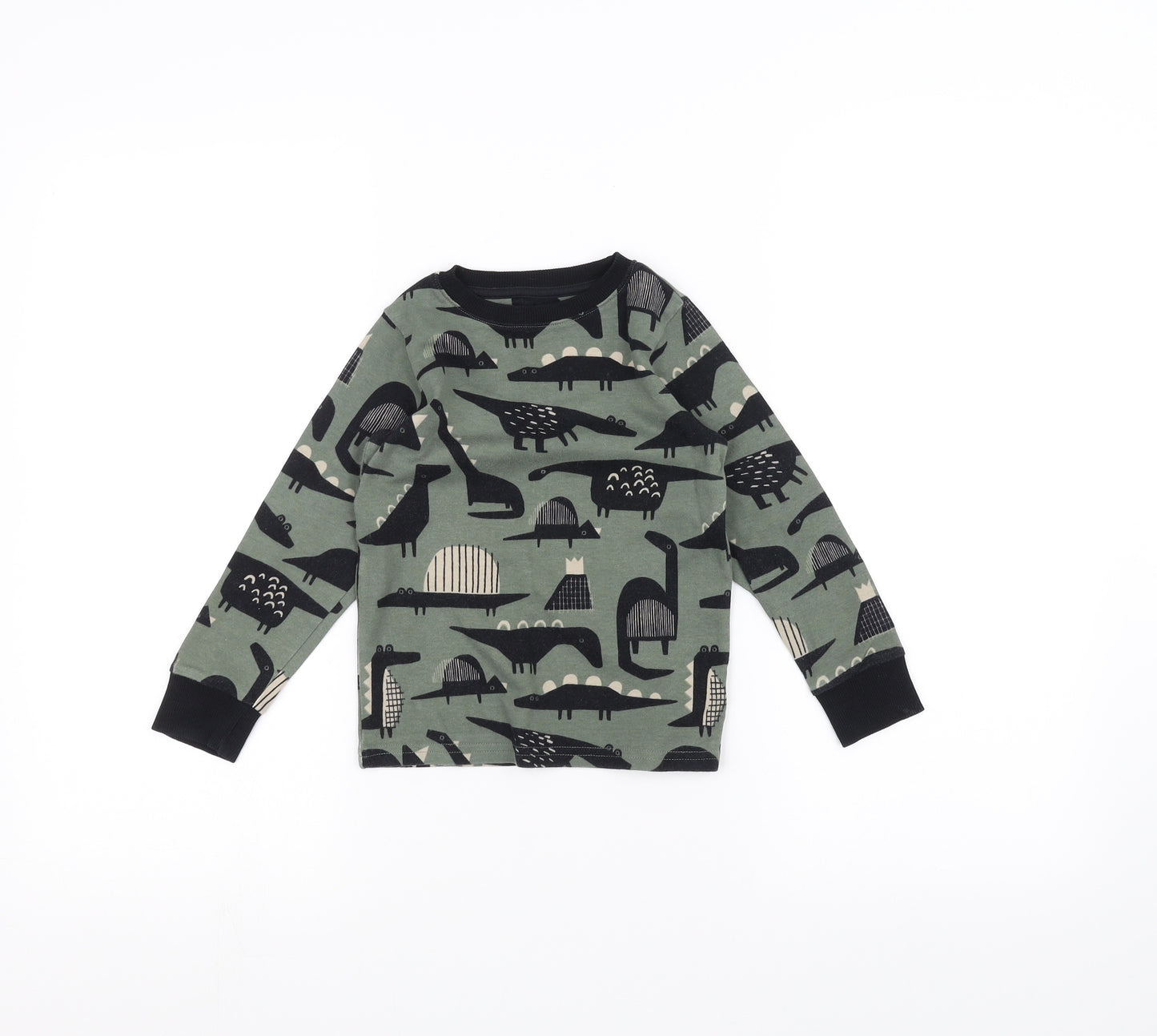 NEXT Boys Green   Basic T-Shirt Size 3-4 Years  - Dinosaur