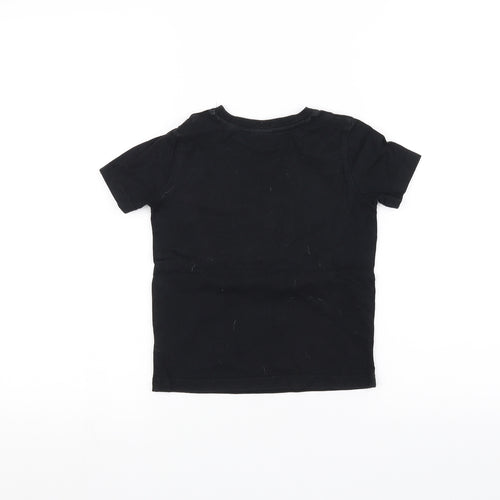 Nickelodeon Girls Black   Basic T-Shirt Size 3-4 Years  - paw patrol