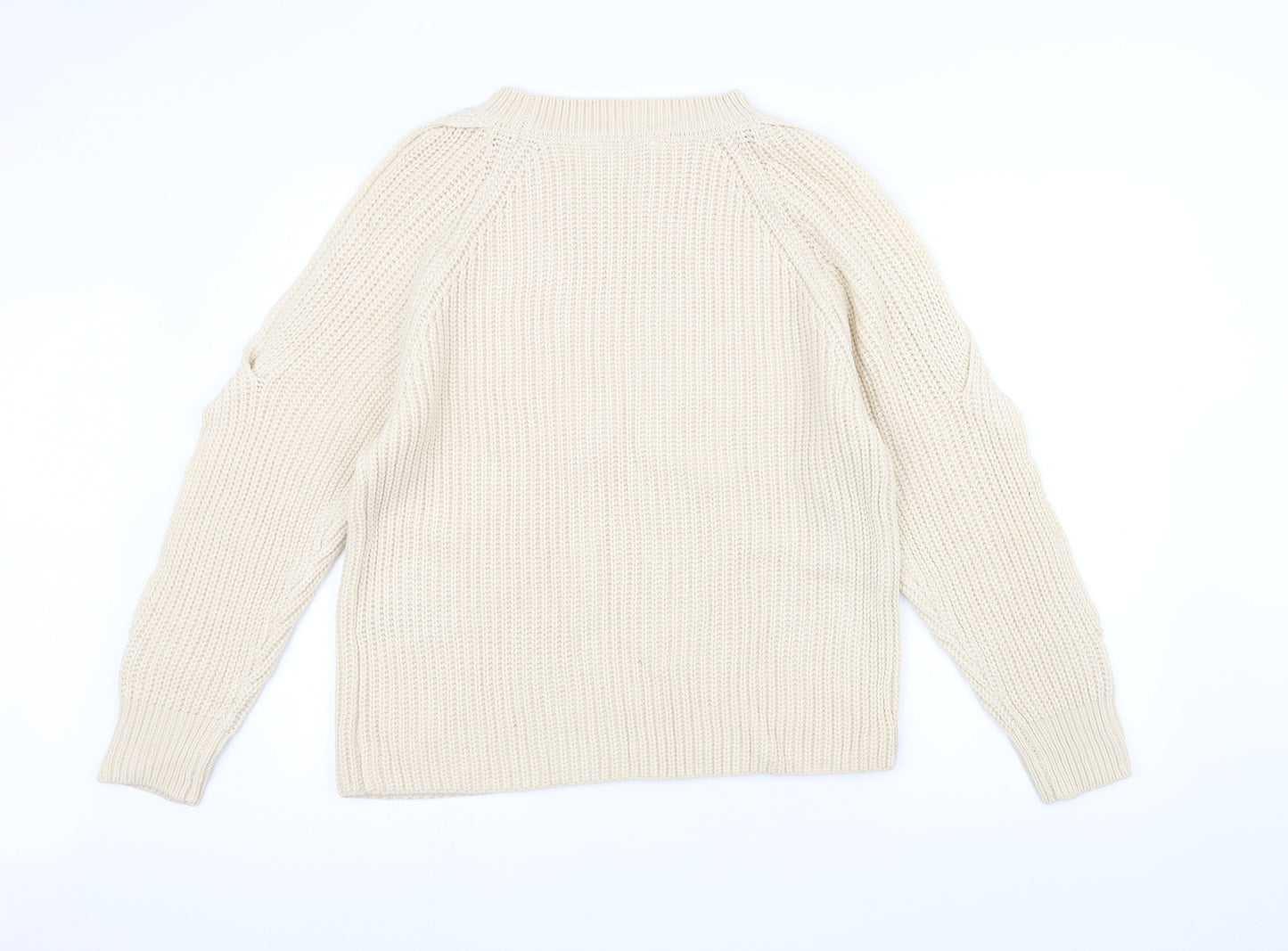 Very Womens White  Knit Pullover Jumper Size 14