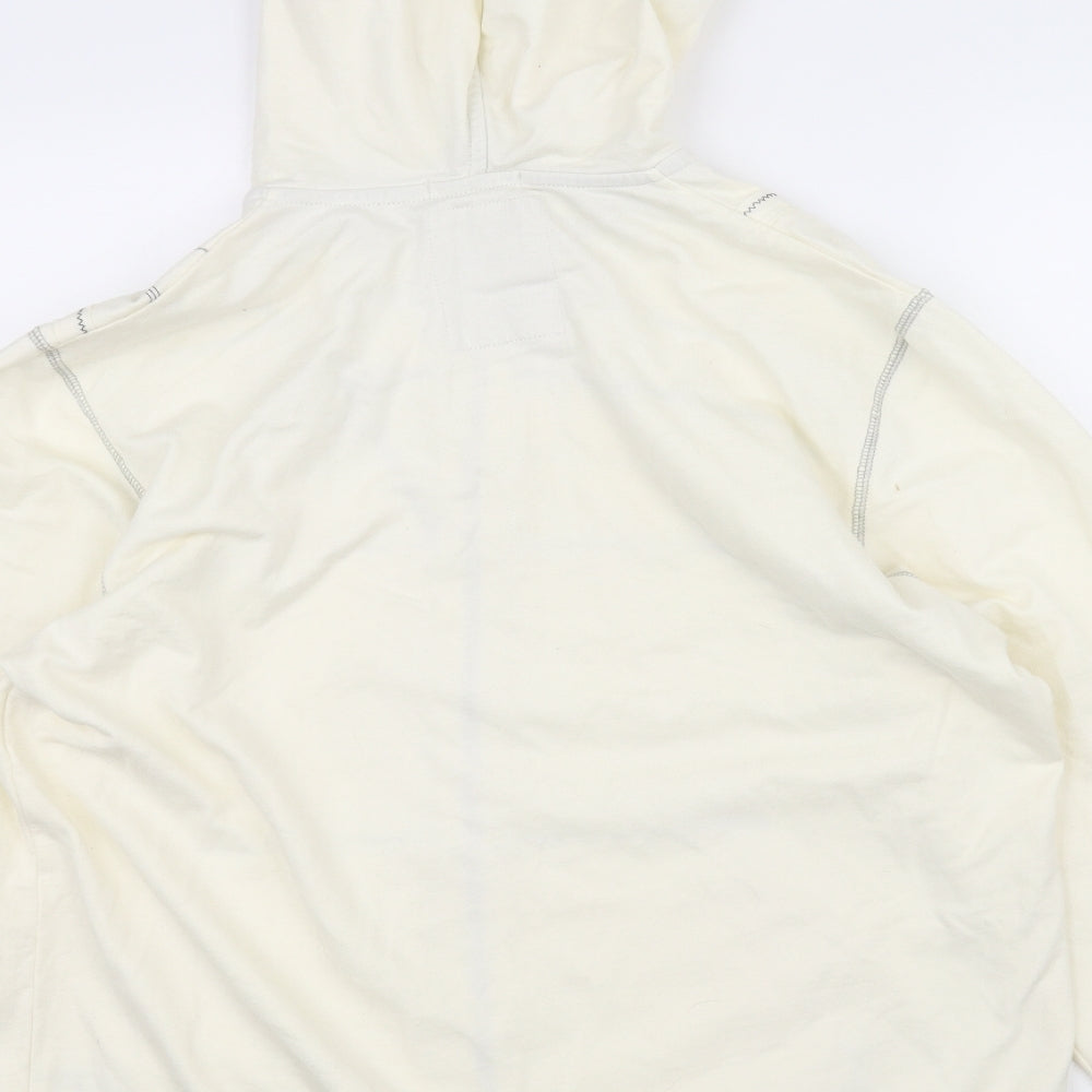 George Mens White   Full Zip Hoodie Size L