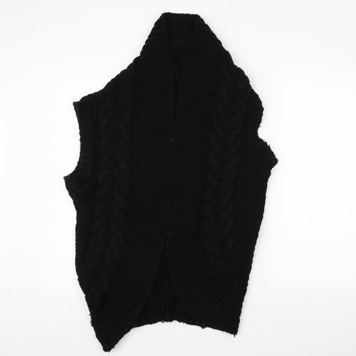 F&F Womens Black  Knit Jacket Coatigan Size 14