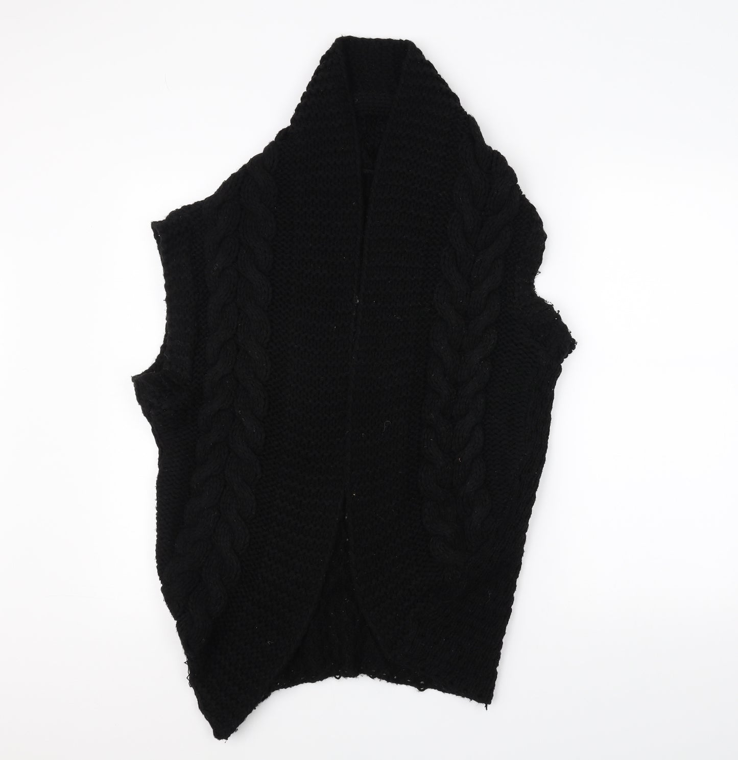 F&F Womens Black  Knit Jacket Coatigan Size 14