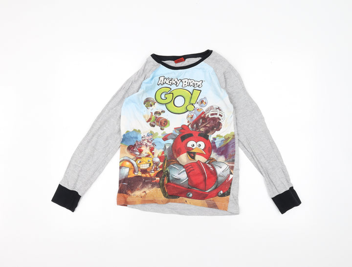 Angry Birds Boys Grey Basic T-Shirt Size 9-10 Years - Angry Birds