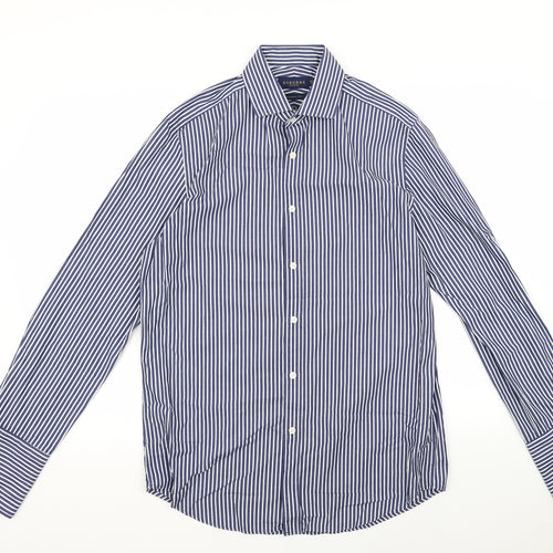 osbourne Mens Black Striped   Dress Shirt Size L