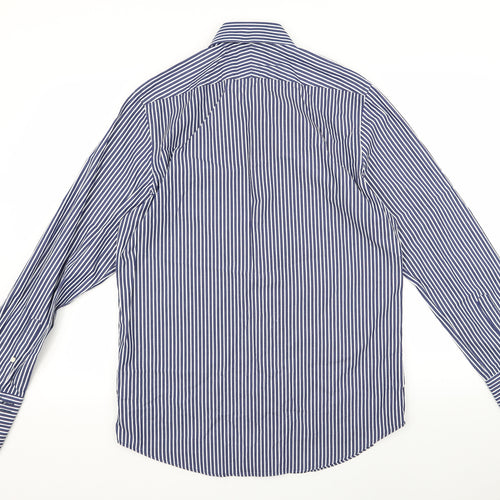 osbourne Mens Black Striped   Dress Shirt Size L