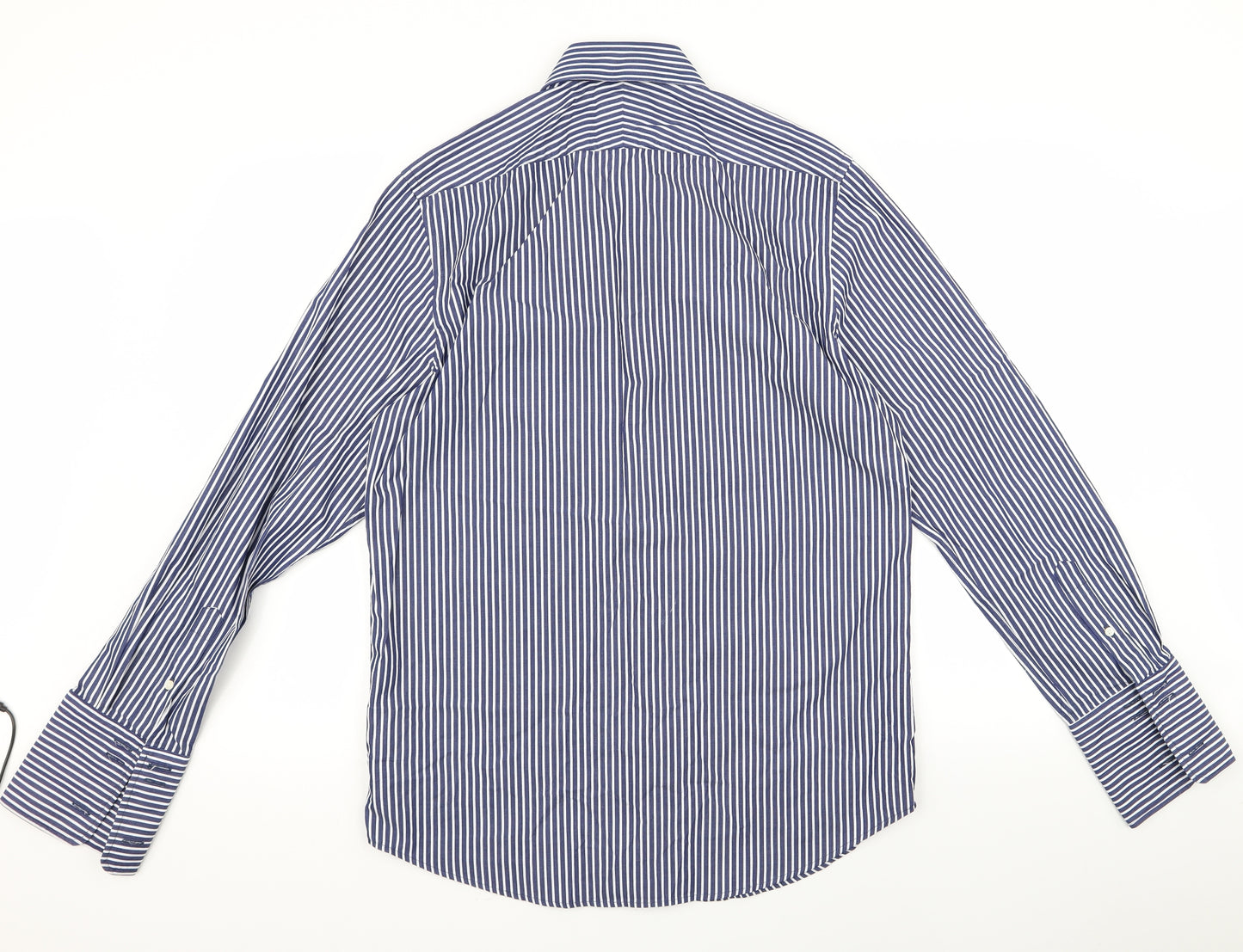 osbourne Mens Black Striped   Dress Shirt Size L