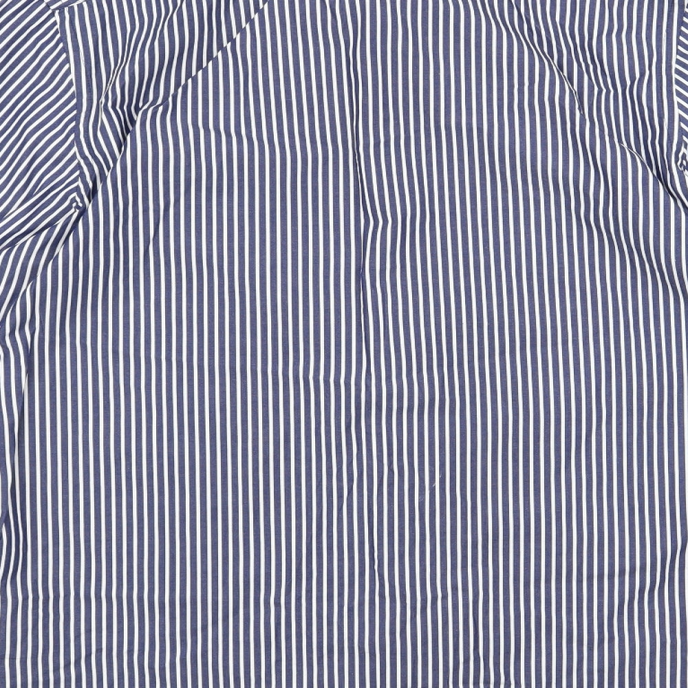 osbourne Mens Black Striped   Dress Shirt Size L