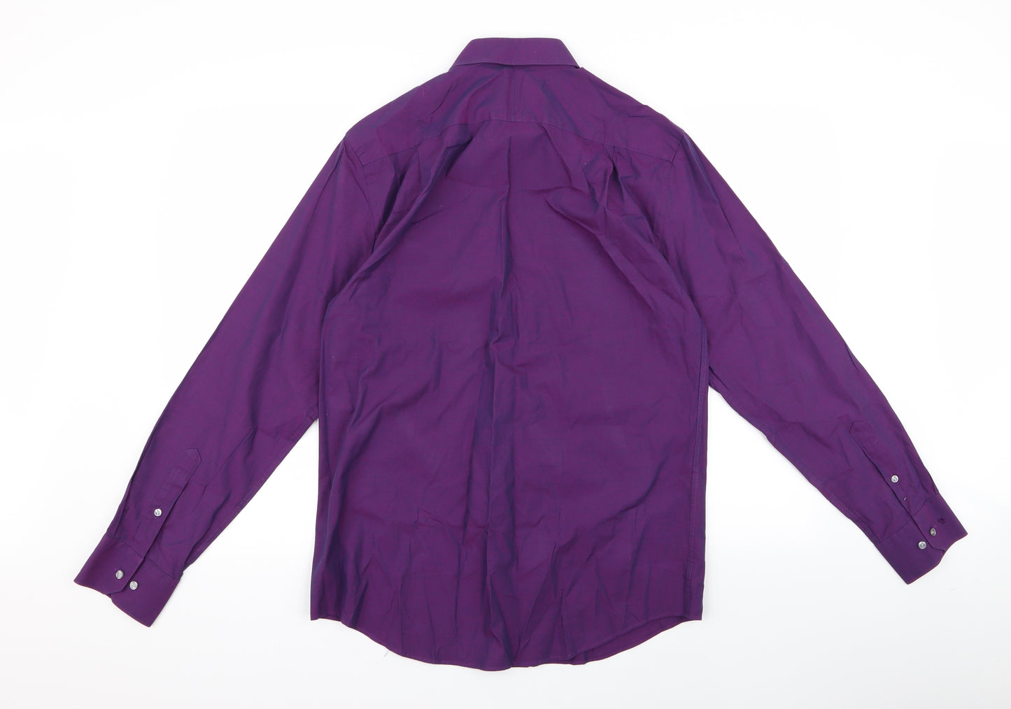 Piere Candin Mens Purple    Dress Shirt Size L