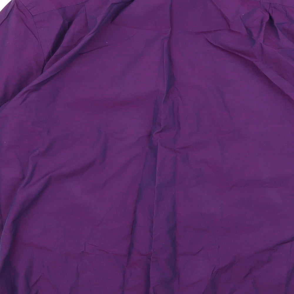 Piere Candin Mens Purple    Dress Shirt Size L