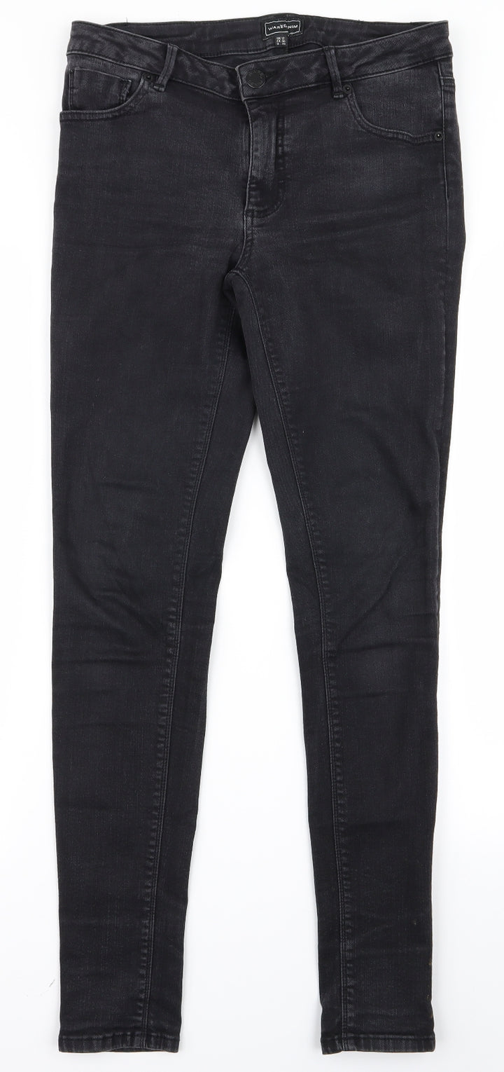 David Warren Womens Black   Skinny Jeans Size 12 L24 in