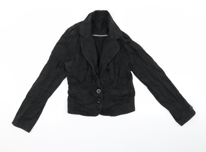 bay Womens Black Biker Coat Size M