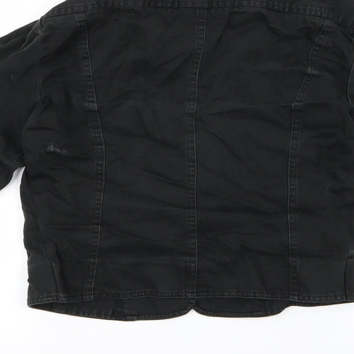 bay Womens Black   Biker Coat Size M