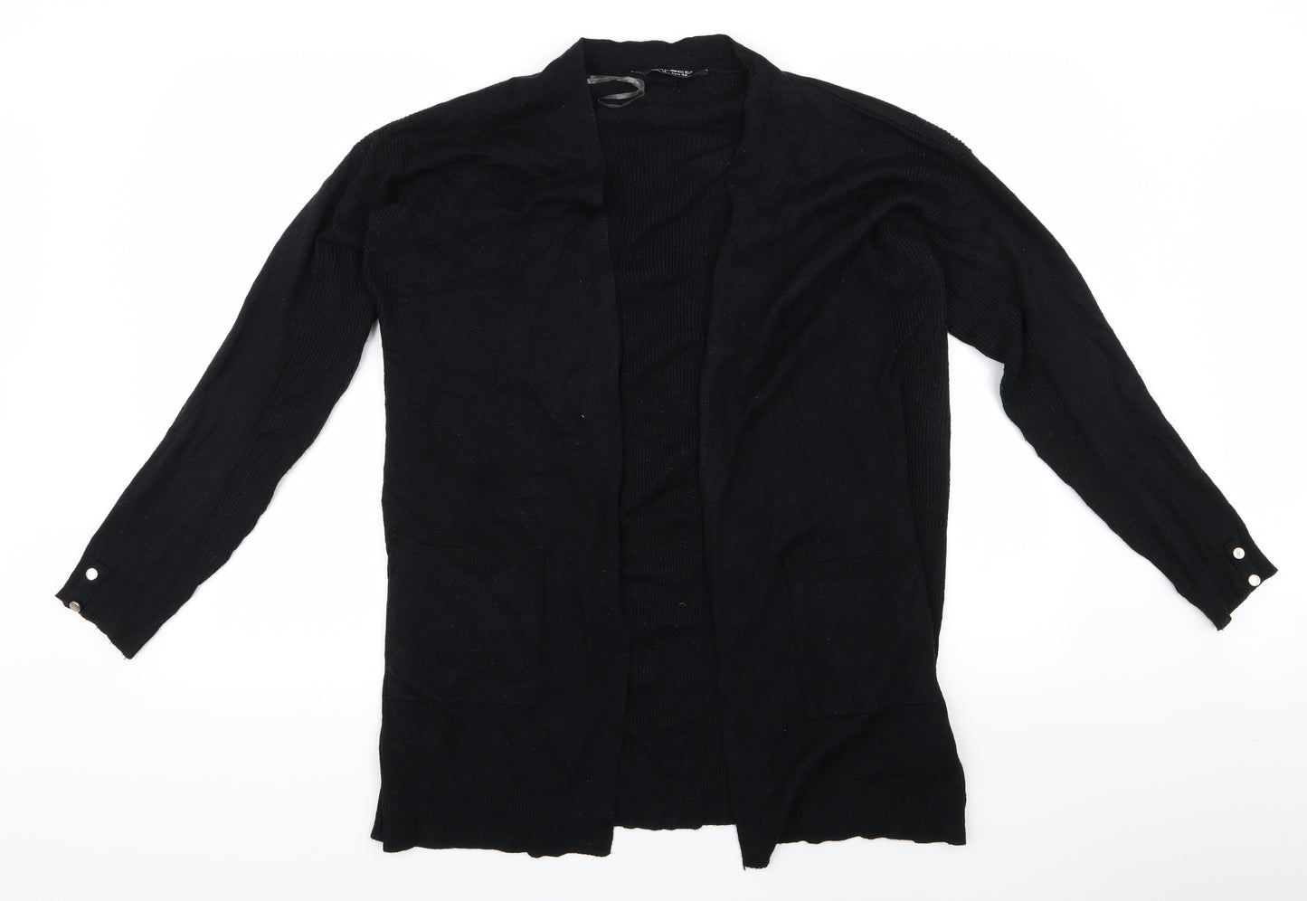 Select Womens Black  Rayon Cardigan Jumper Size 14