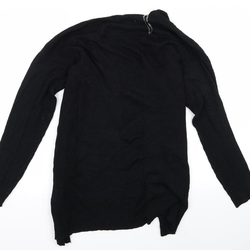 Select Womens Black  Rayon Cardigan Jumper Size 14