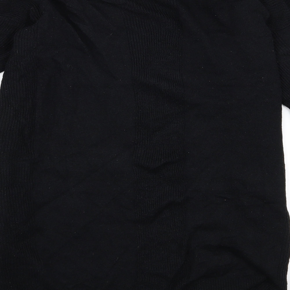 Select Womens Black  Rayon Cardigan Jumper Size 14
