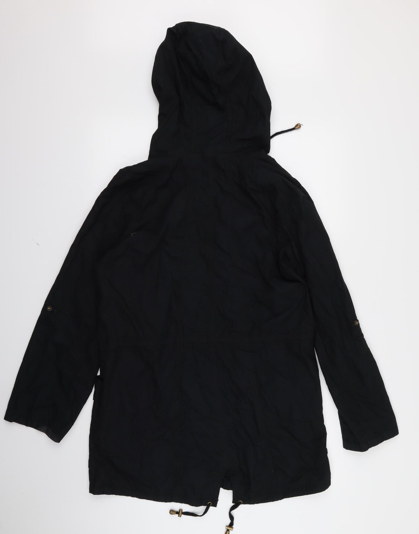 George Mens Black   Windbreaker Coat Size L  - 1