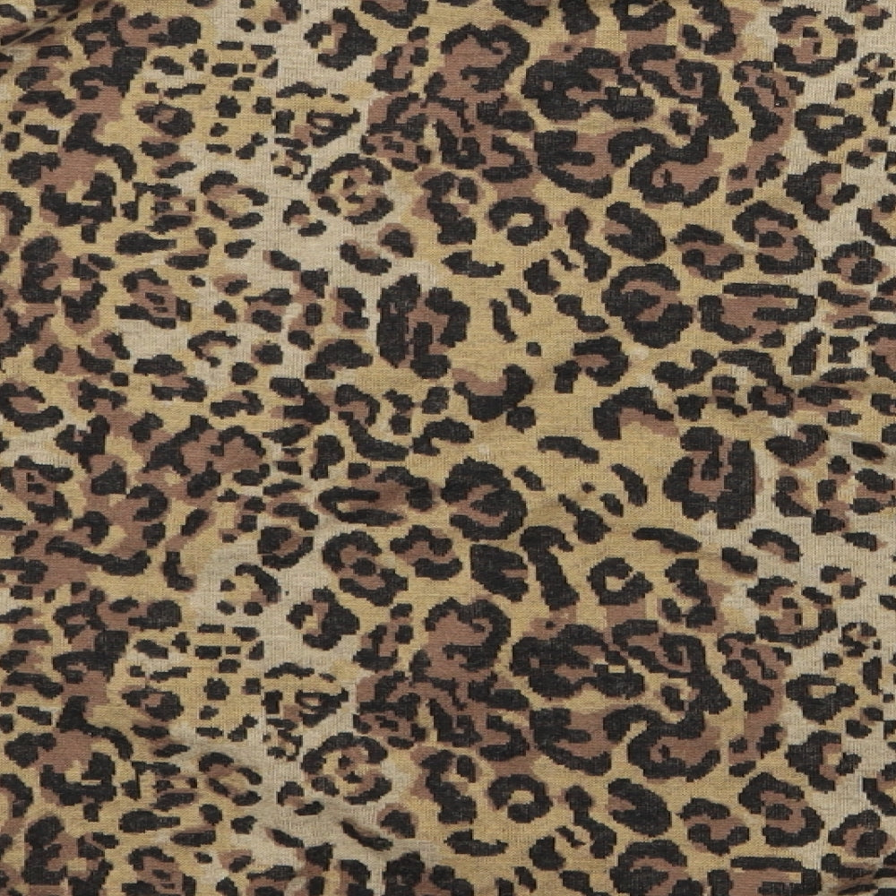 m&S Womens Beige Animal Print  Pullover Jumper Size 12
