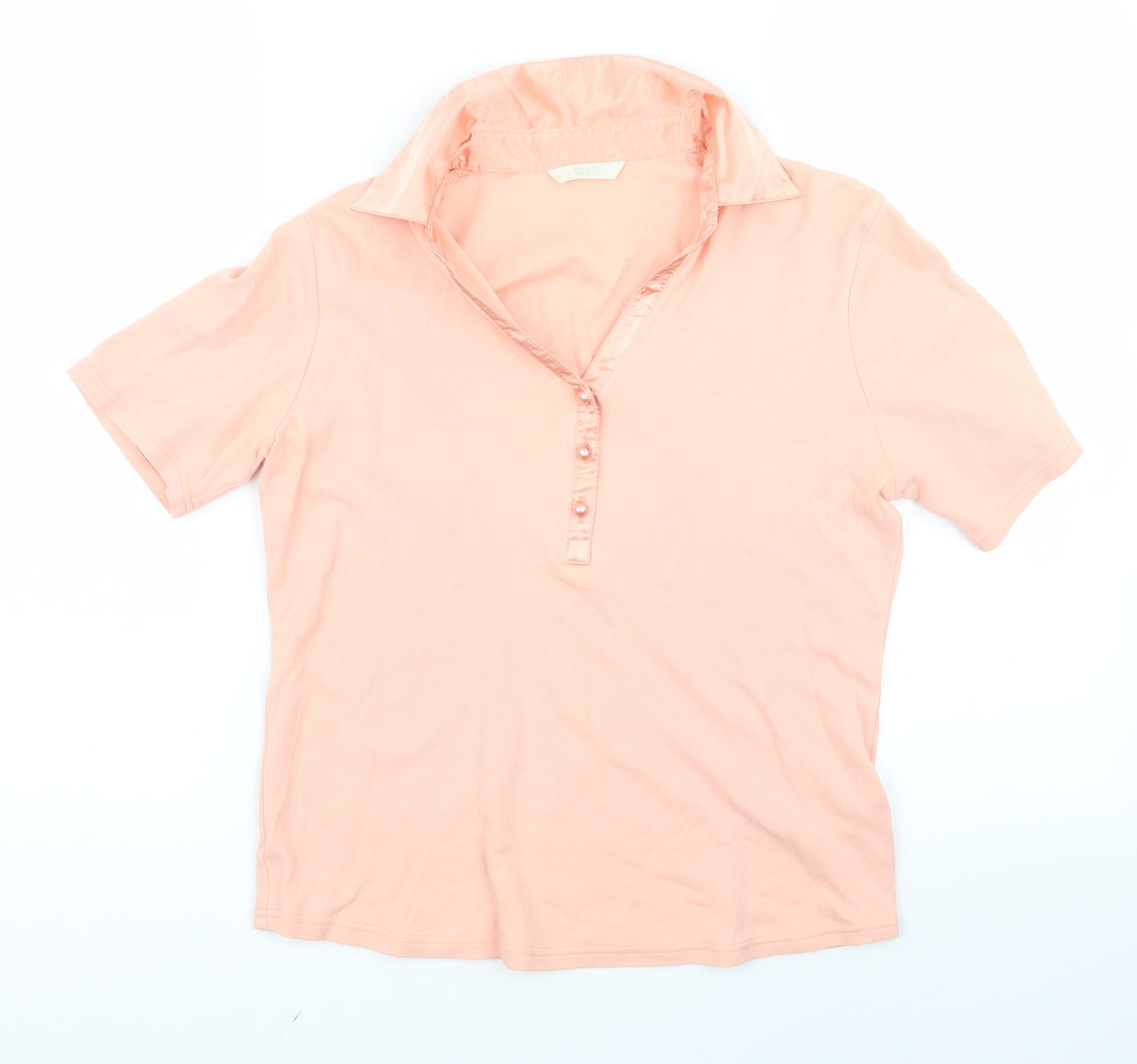 m&s Womens Pink   Basic Polo Size 10