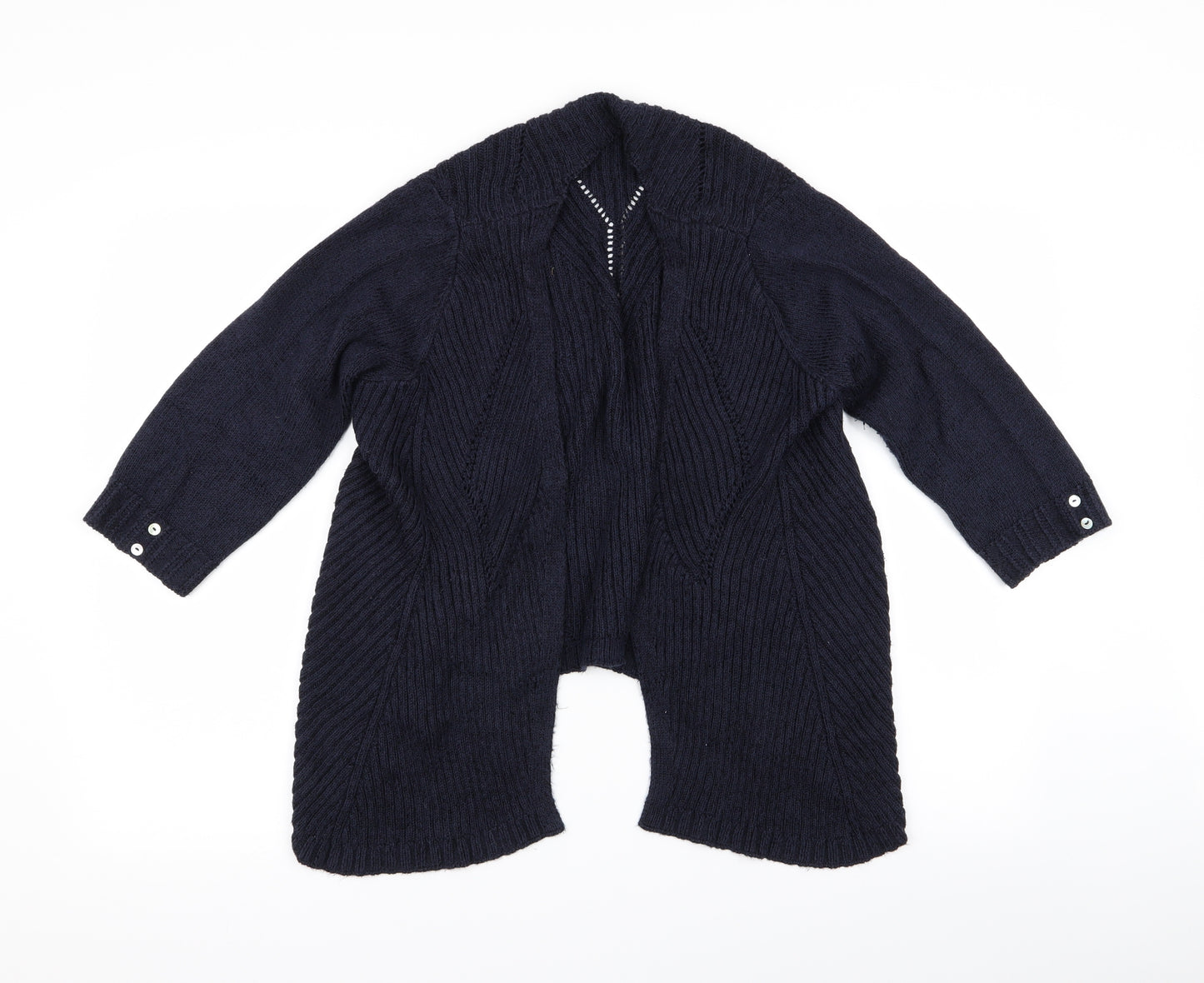 PREUNA Womens Blue  Corduroy Cardigan Jumper Size 12  - V