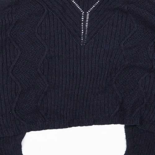 PREUNA Womens Blue  Corduroy Cardigan Jumper Size 12  - V